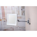 2015 nuevo cuadrado plegable Ajustable pared LED espejo de baño